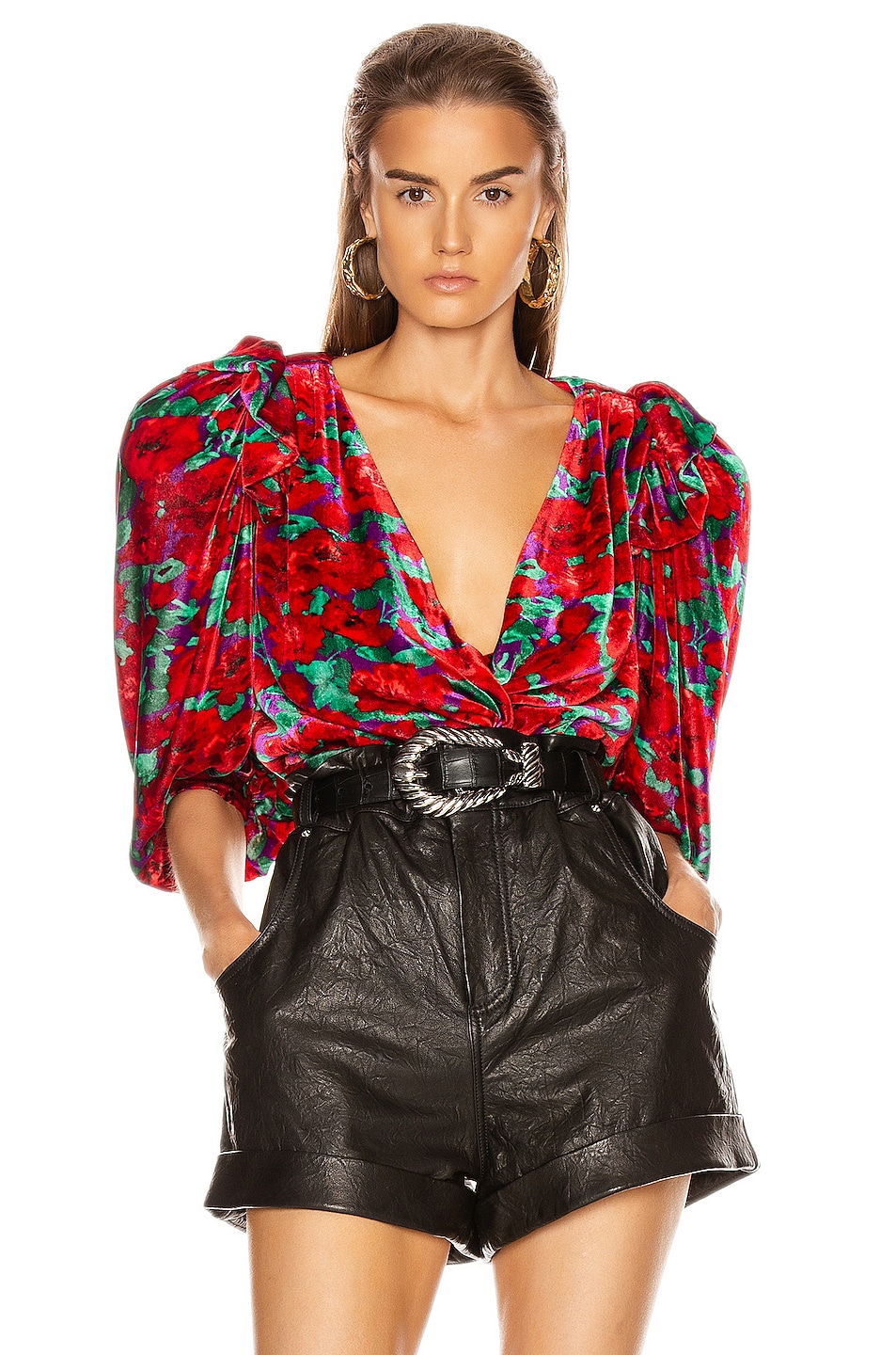 Image 1 of Magda Butrym Toledo Blouse in Red