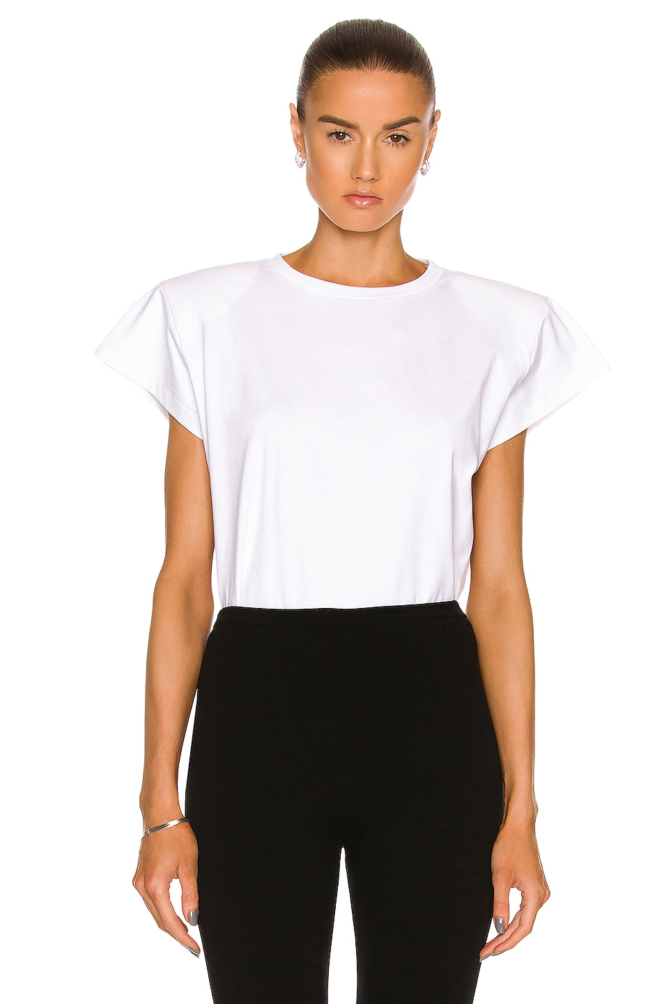 Image 1 of Magda Butrym Padded Shoulder T-Shirt in White