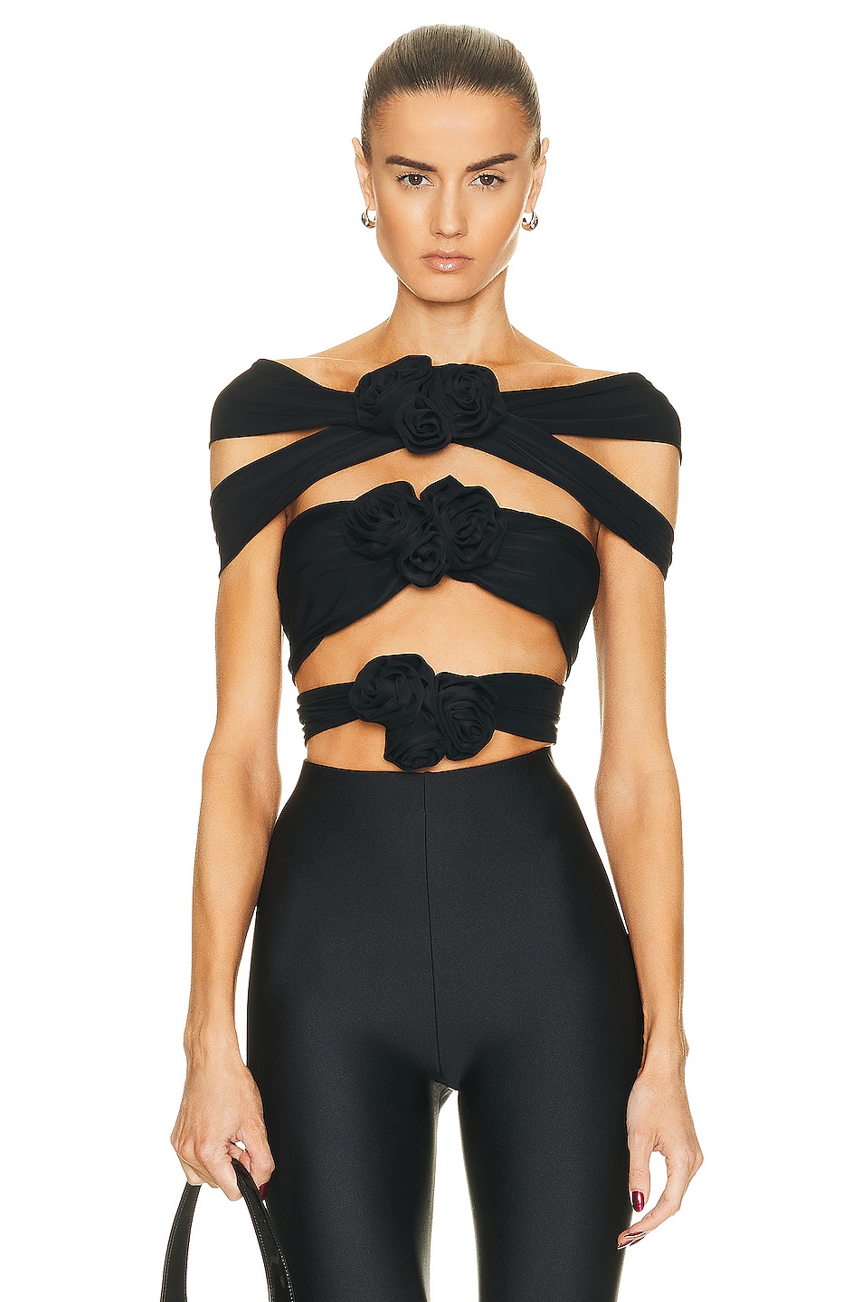 Image 1 of Magda Butrym Strapless Strappy Top in Black