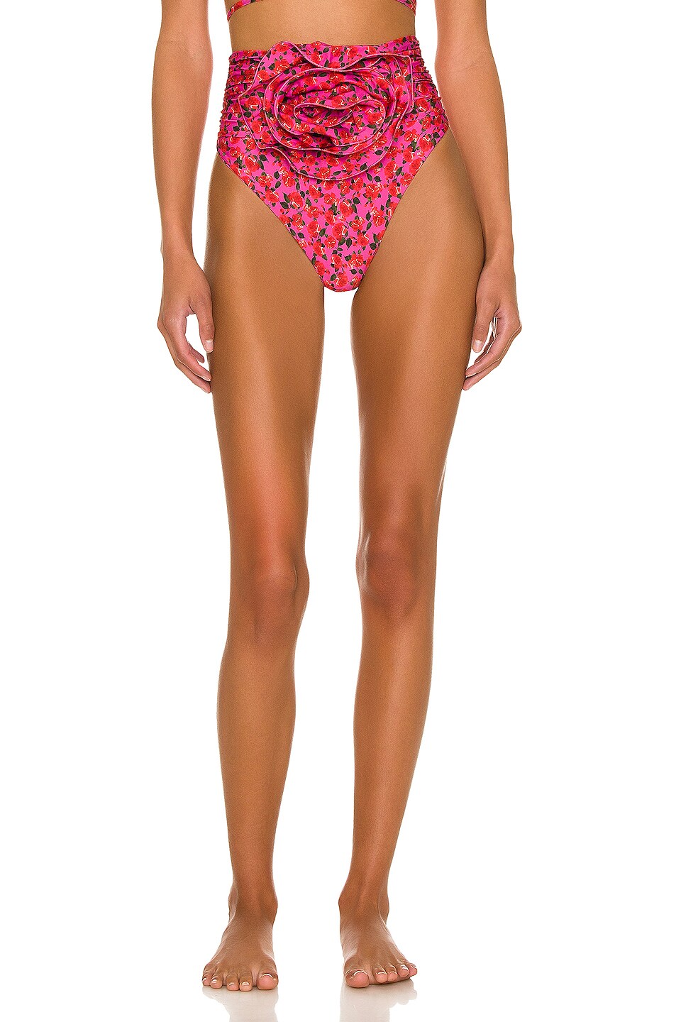 Image 1 of Magda Butrym Flower Bikini Bottom in Pink