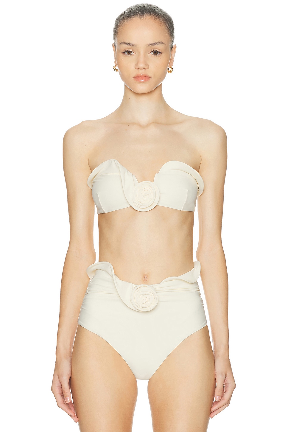 Strapless Bikini Top in Cream