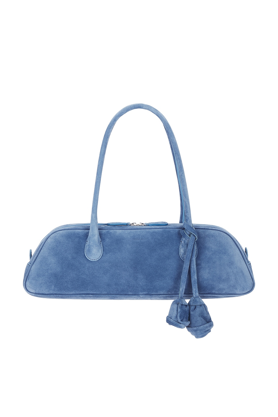 Magda Butrym Brigitte Trapeze Suede Bag in Blue