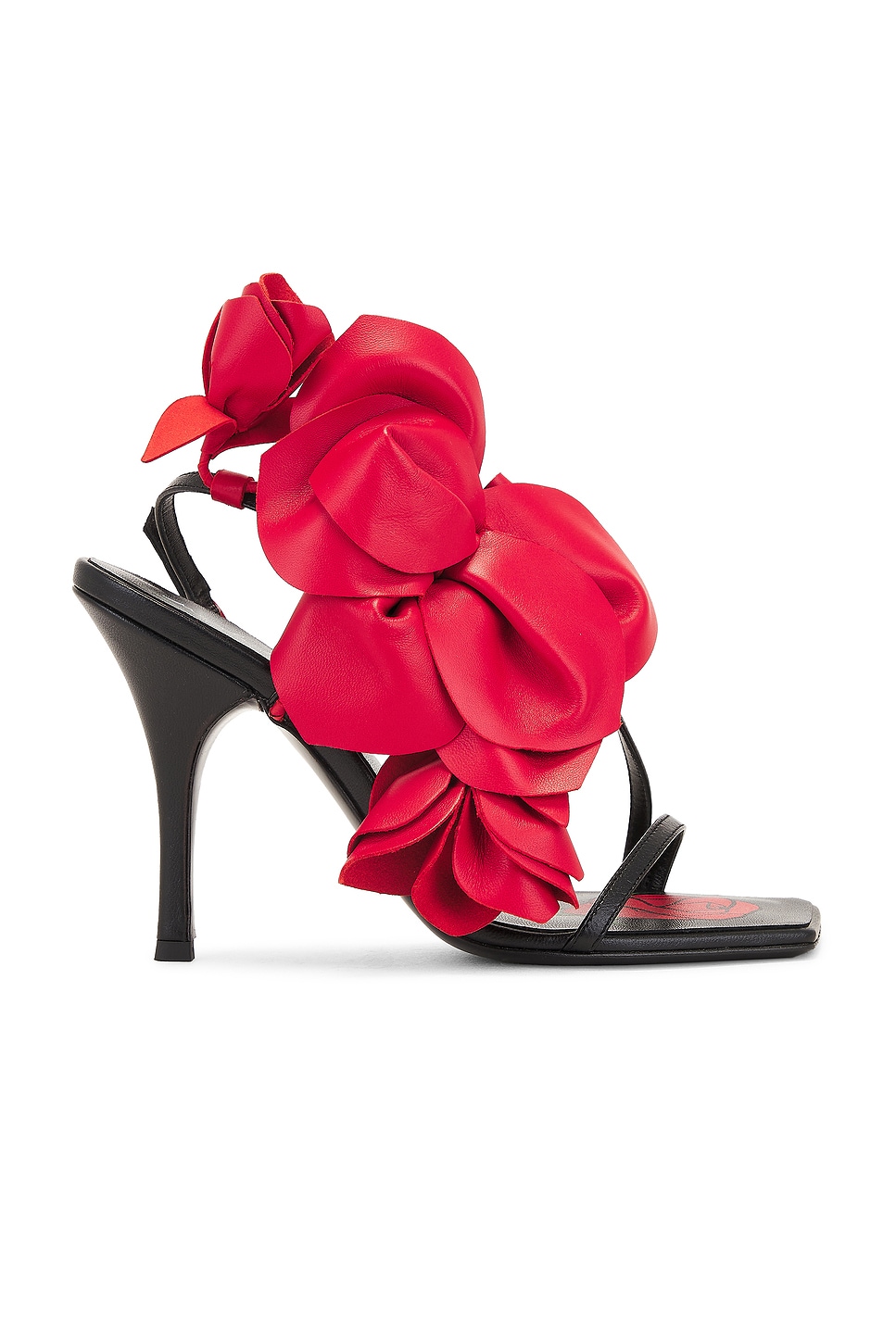 Image 1 of Magda Butrym Oversized Flower Sandal in Red