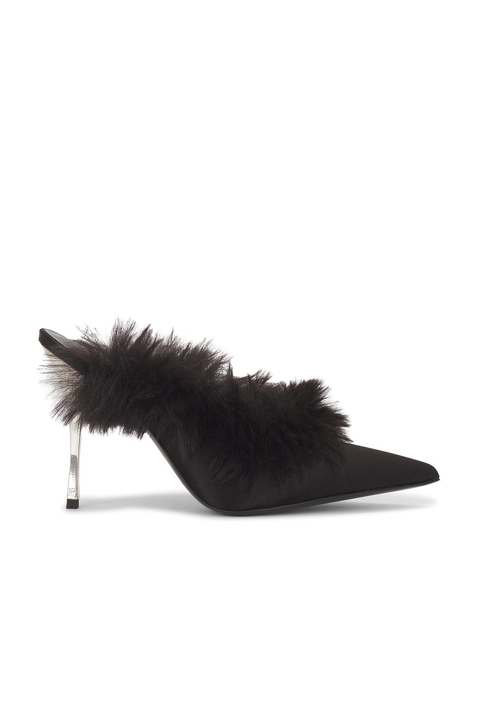 Shop Magda Butrym Satin Mule In Black