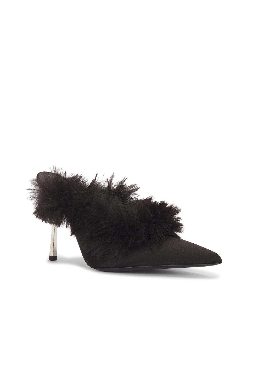 Shop Magda Butrym Satin Mule In Black