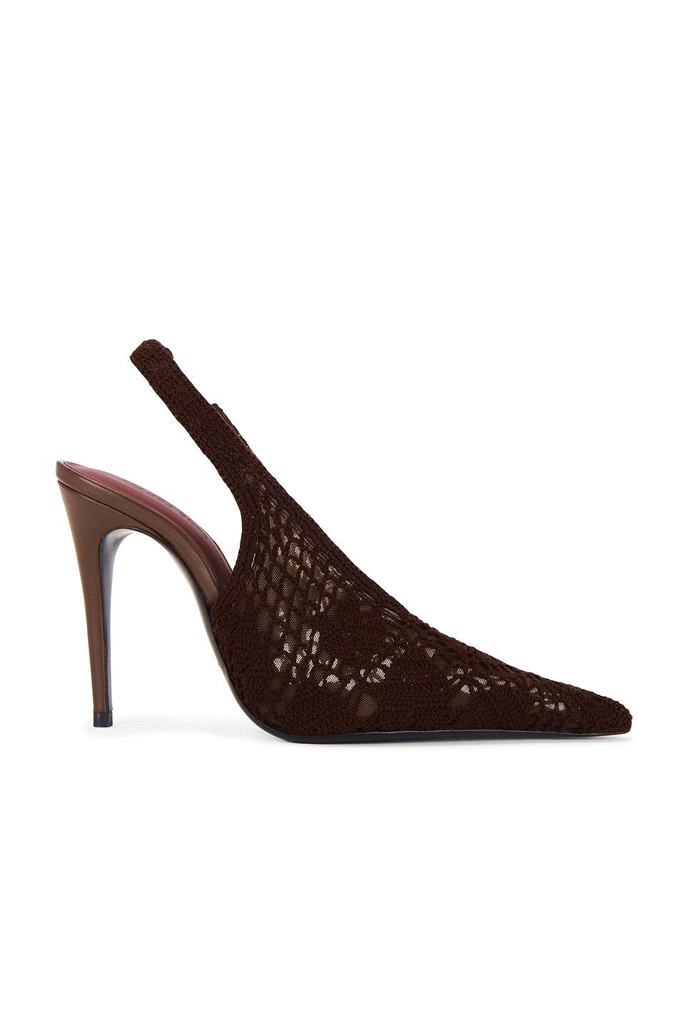 Image 1 of Magda Butrym Slingback Crochet Pump in Brown