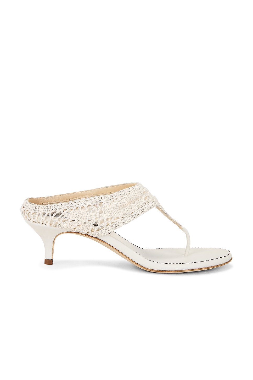 Image 1 of Magda Butrym Thing Crochet Heel in Cream