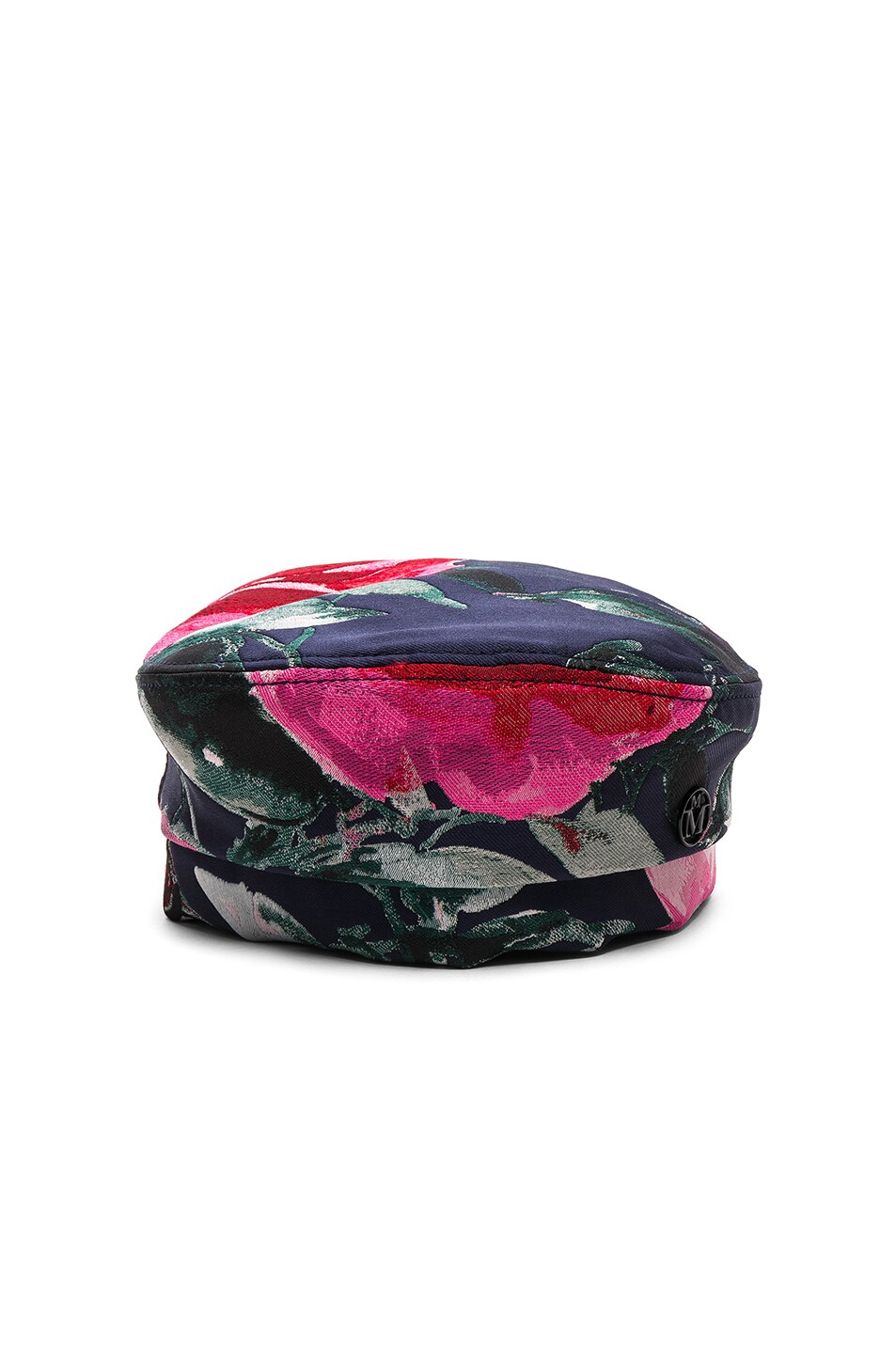 Image 1 of Maison Michel Florence Hat in Rose & Jacquard Multi