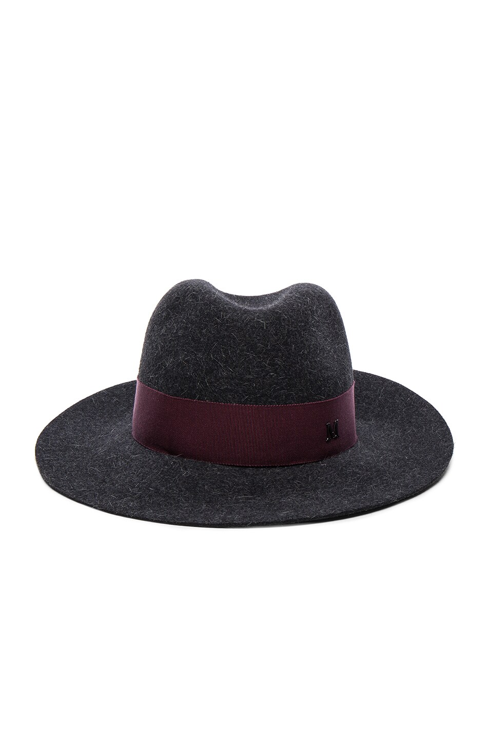 Image 1 of Maison Michel Henrietta Boyfriend Felt Hat in Charcoal