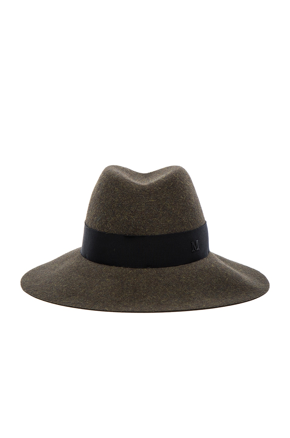 Image 1 of Maison Michel Kate Vintage Large Hat in Military Green