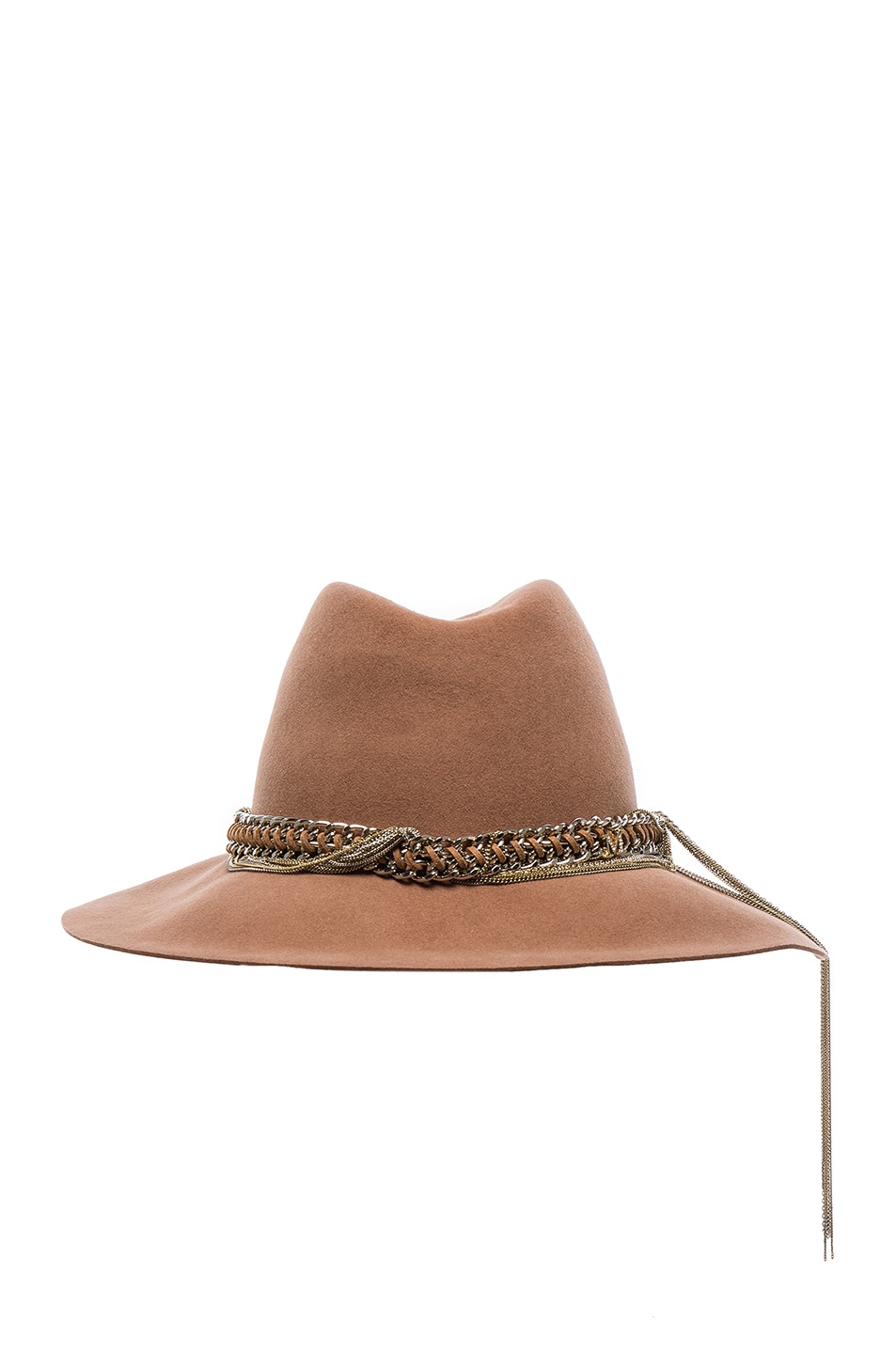 Image 1 of Maison Michel Kate Double Chain Hat in Pecan