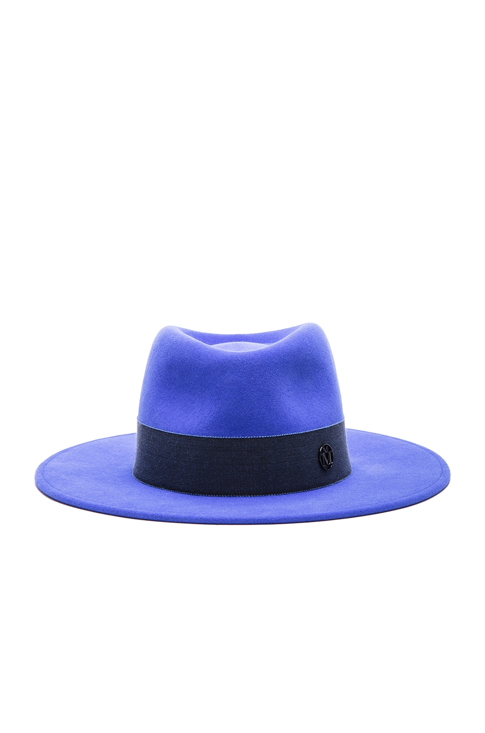 Image 1 of Maison Michel Thadee Classic Trilby Hat in Mediterranean Blue