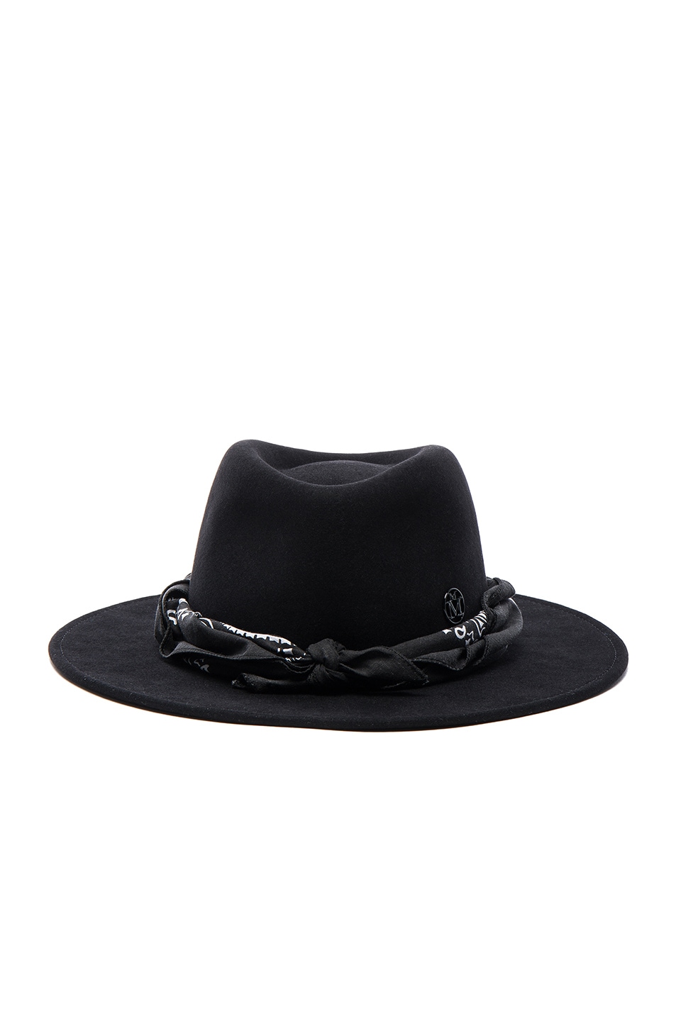 Image 1 of Maison Michel Thadee Masculine Plain Hat in Black