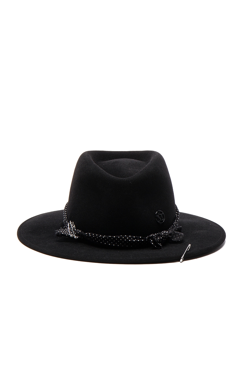 Image 1 of Maison Michel Thadee Hat in Black