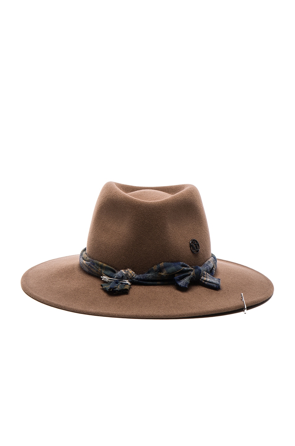 Image 1 of Maison Michel Pierre Hat in Dusty Beige