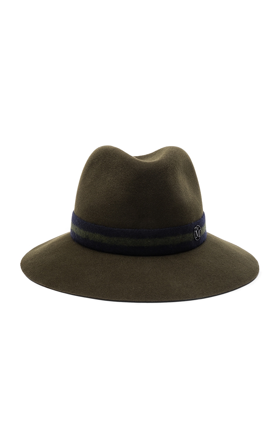 Image 1 of Maison Michel Henrietta Hat in Camo Green
