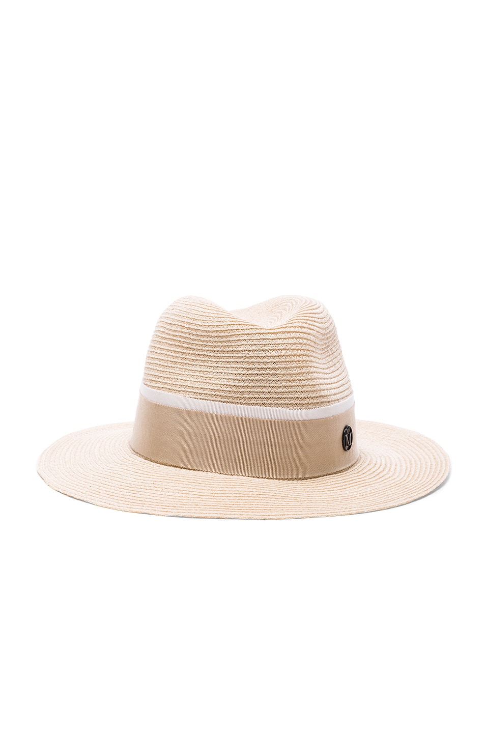 Image 1 of Maison Michel Henrietta Straw Hat in Natural Beige