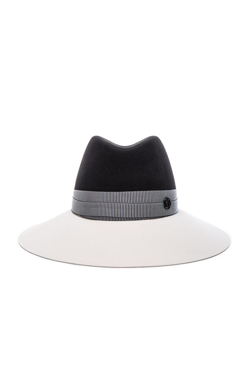 Image 1 of Maison Michel Kate Hat in Kitty Cat Grey & White Chalk