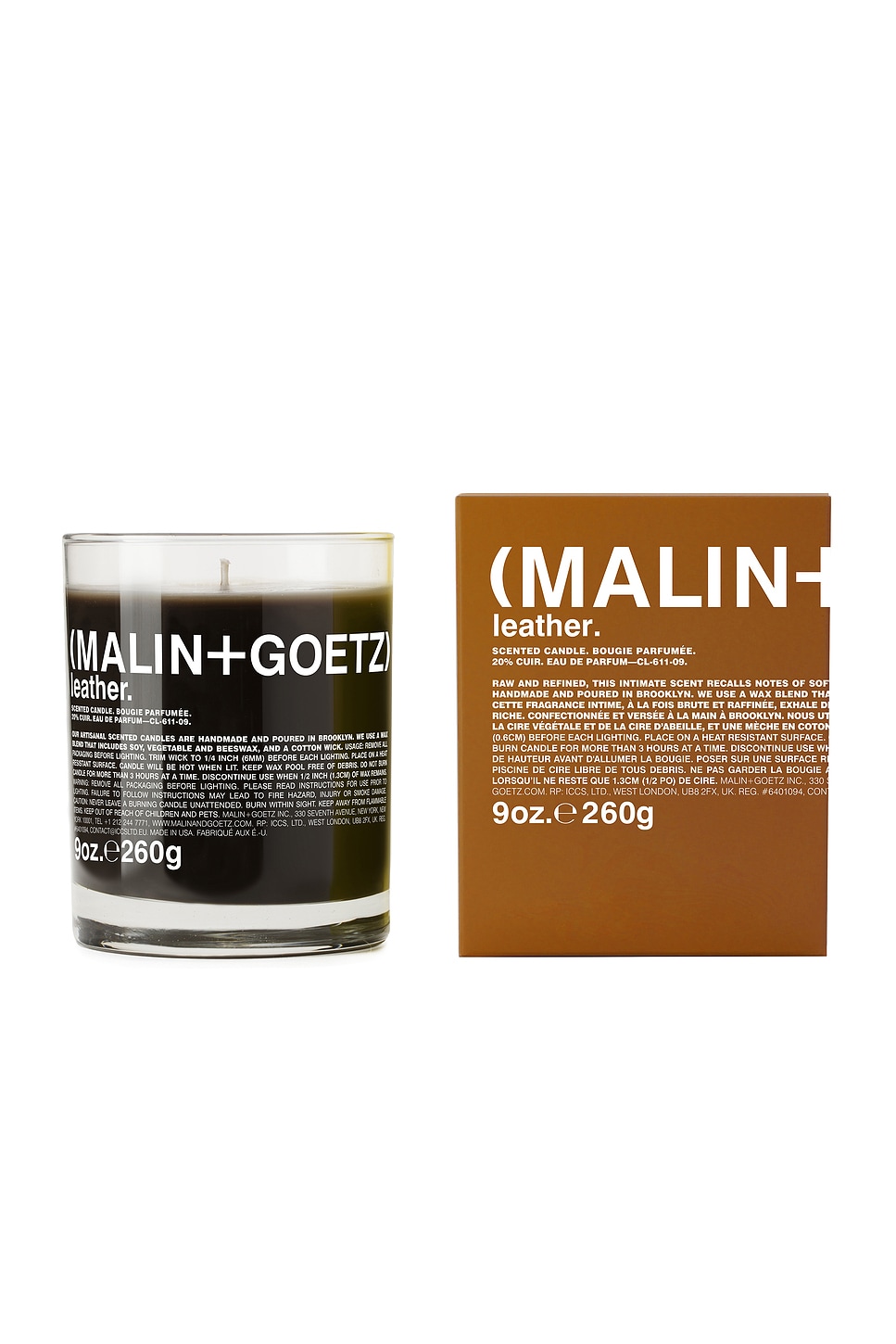 Malin + Goetz Leather Candle In Brown