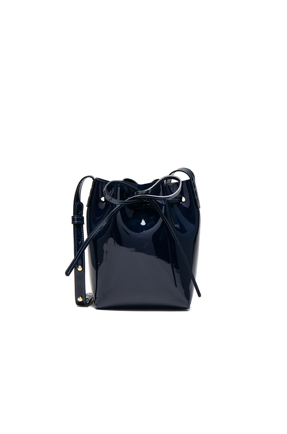 Image 1 of Mansur Gavriel Mini Mini Bucket Bag in Blu Patent