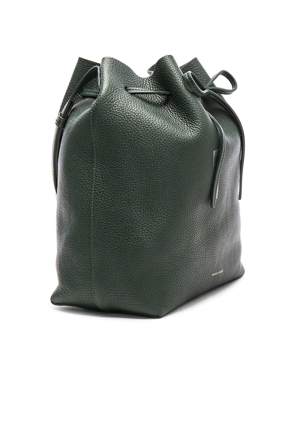 Image 3 of Mansur Gavriel Tumbled Bucket Bag in Moss
