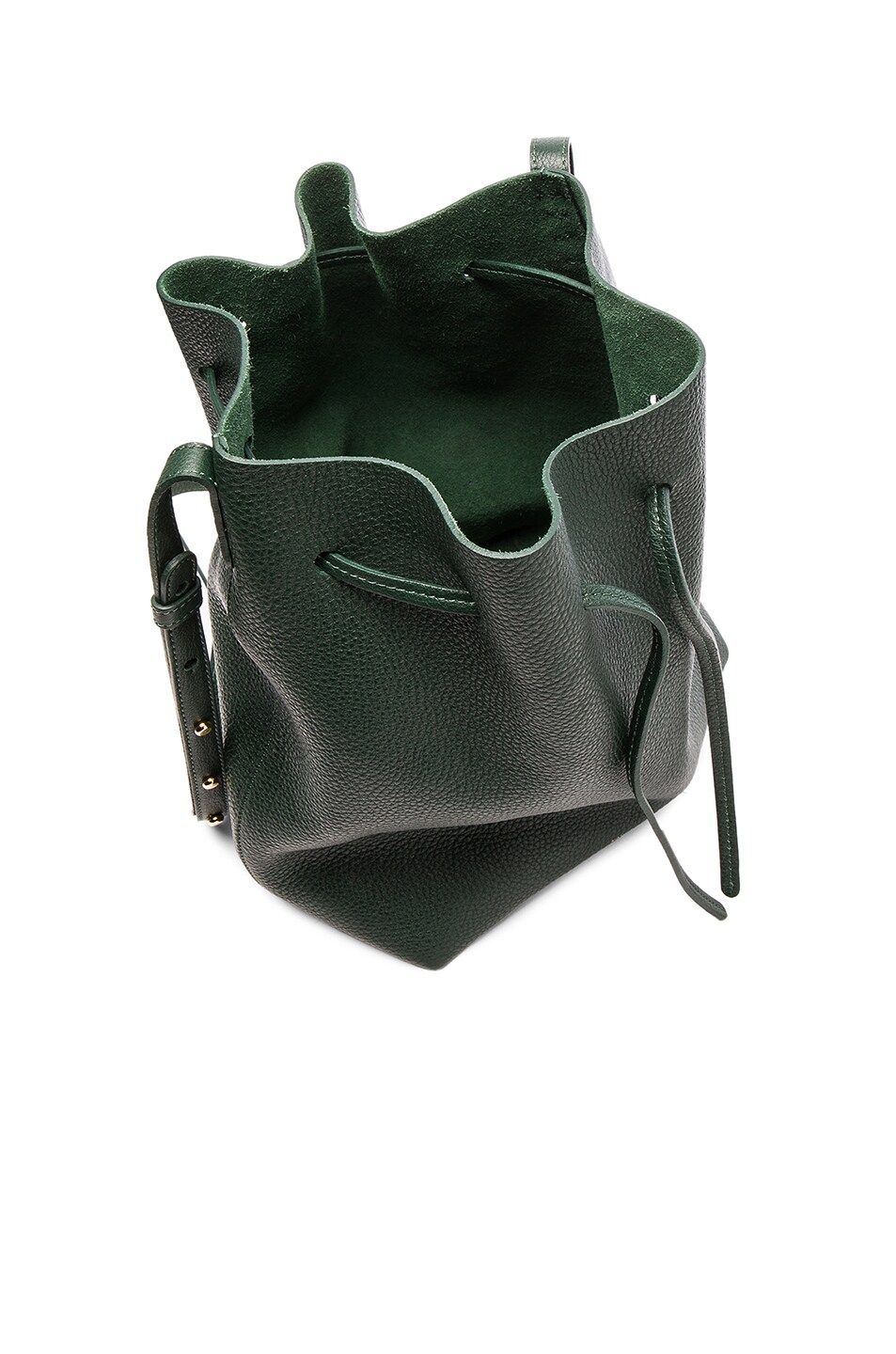 Image 4 of Mansur Gavriel Tumbled Bucket Bag in Moss