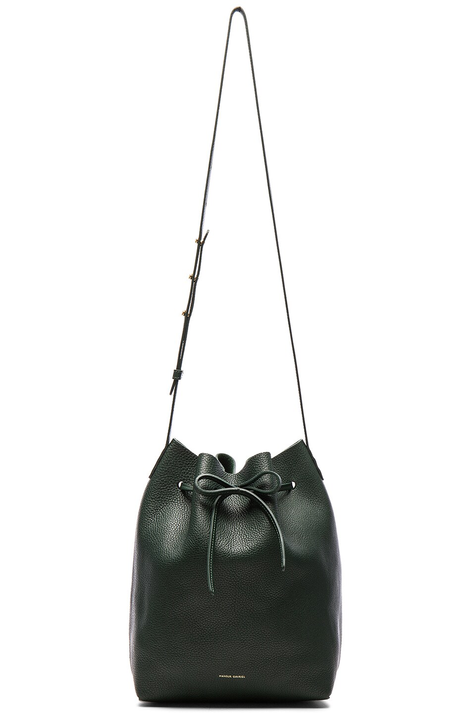 Image 6 of Mansur Gavriel Tumbled Bucket Bag in Moss