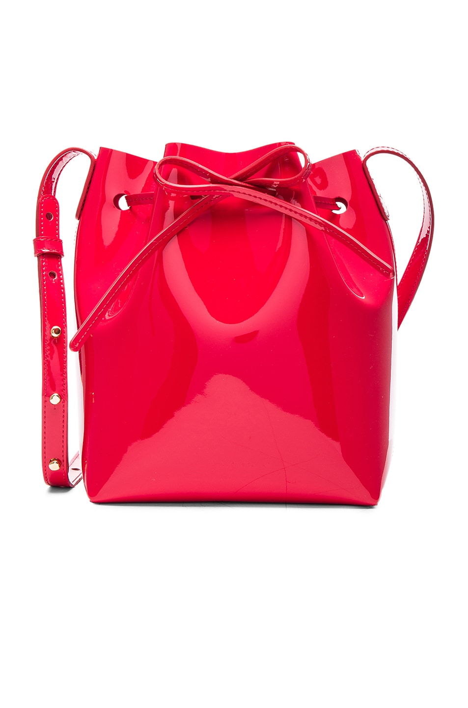 Image 1 of Mansur Gavriel Mini Bucket Bag in Flamma Patent