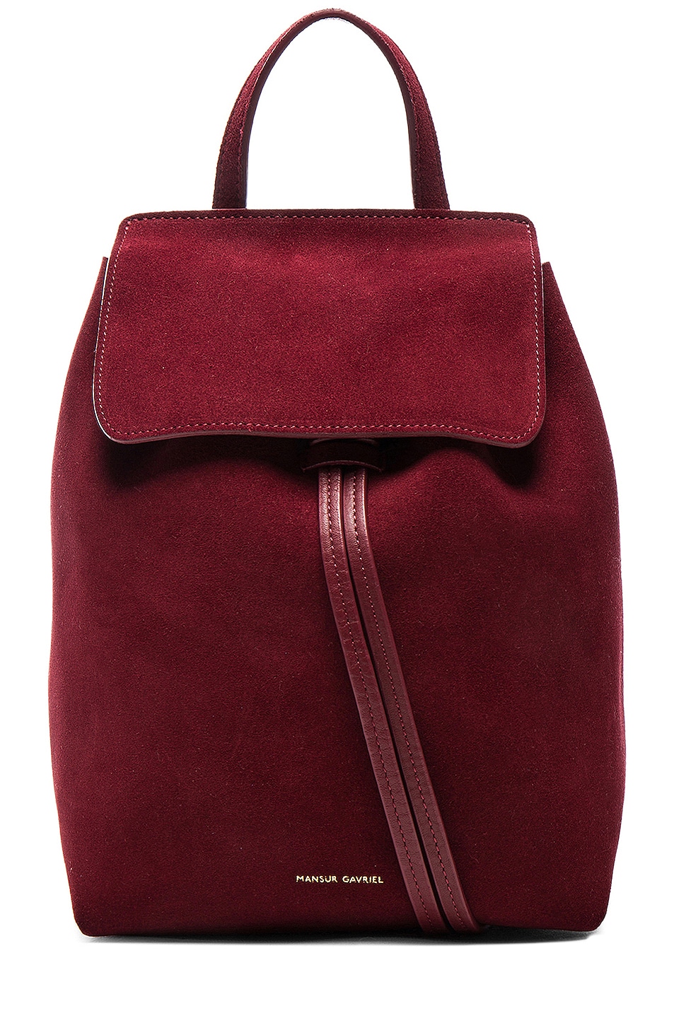Image 1 of Mansur Gavriel Mini Backpack in Rococo Suede