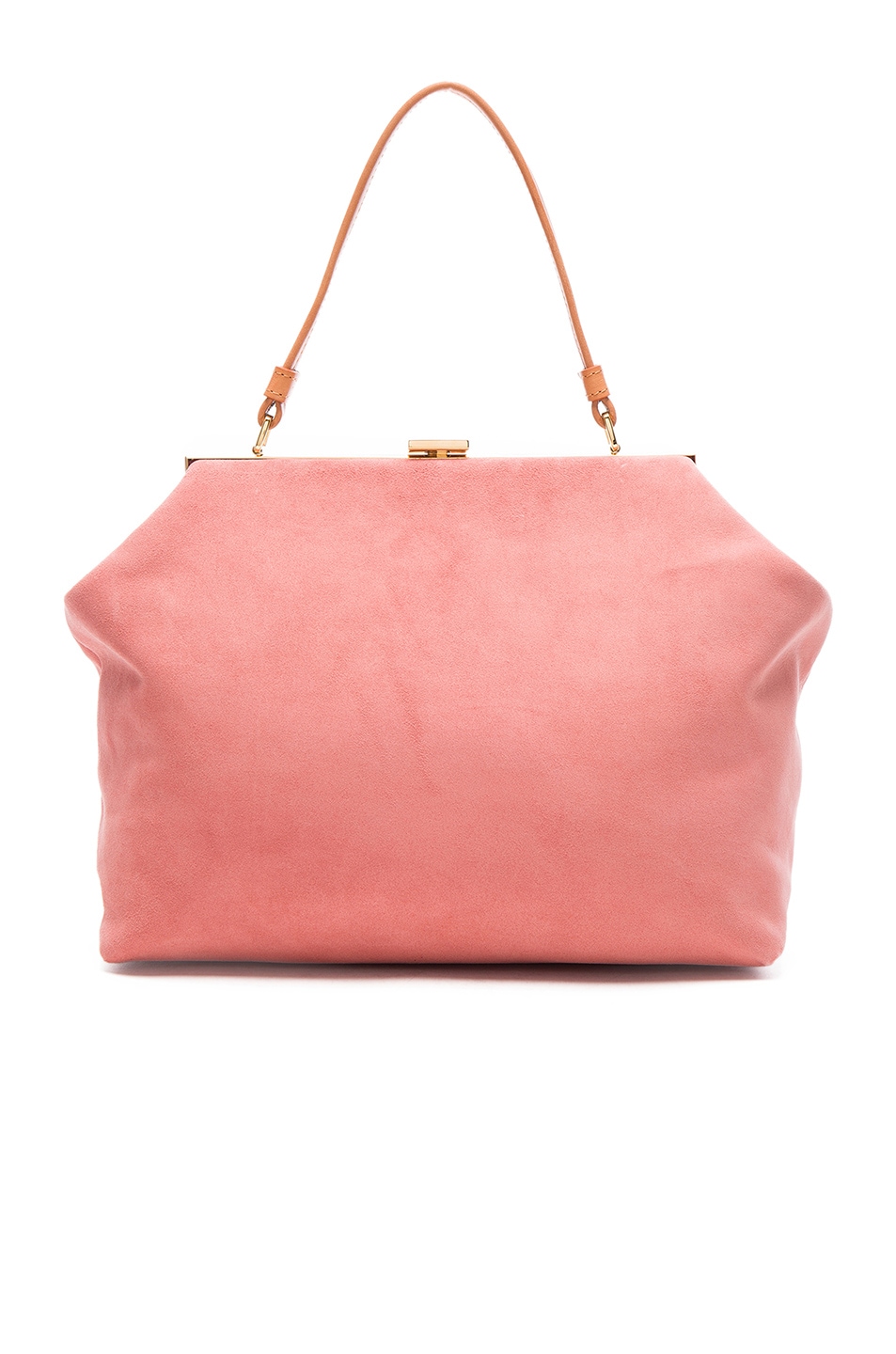 Image 1 of Mansur Gavriel Soft Elegant Bag in Blush Suede
