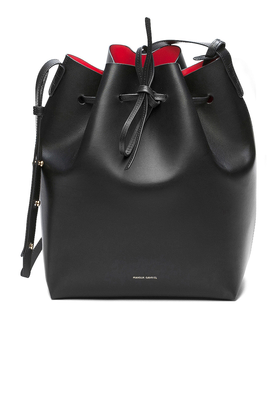 Mansur Gavriel Coated Large Bucket Bag In Black Flamma Fwrd Image 1 Of Mansur Gavriel Coated Large Bucket Bag In Black Flamma