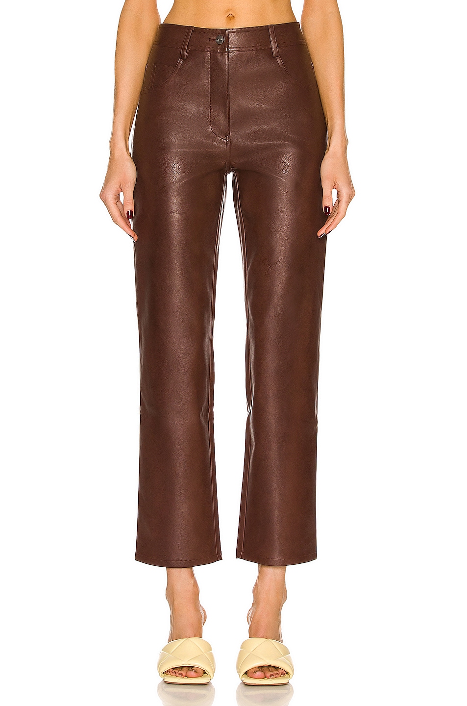 Image 1 of Miaou Junior Pant in Brown Leather