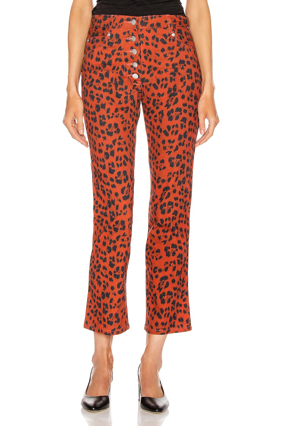 Image 1 of Miaou Junior Pant in Red Leopard