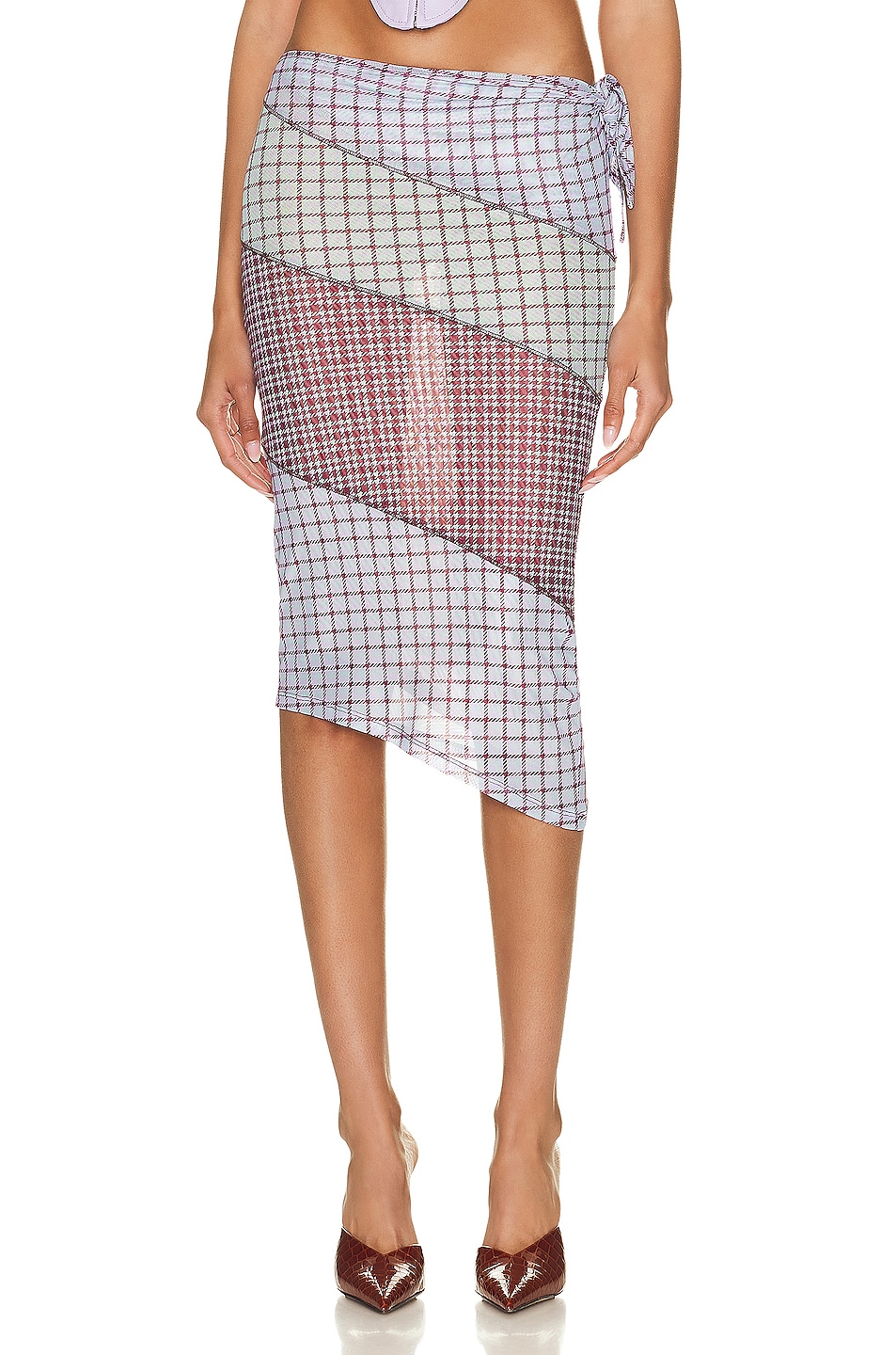 Image 1 of Miaou Sienna Skirt in Bristol Plaid