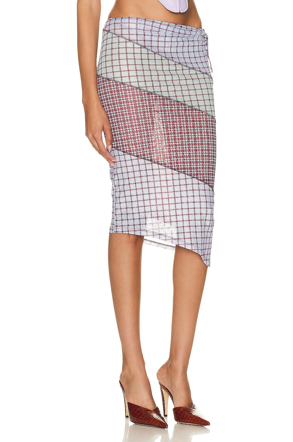 Miaou Sienna Skirt in Bristol Plaid | FWRD