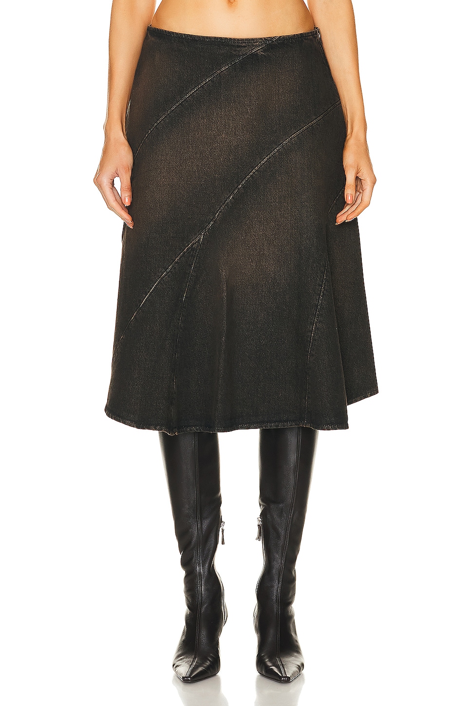 Image 1 of Miaou Gaudi Skirt in Ochre
