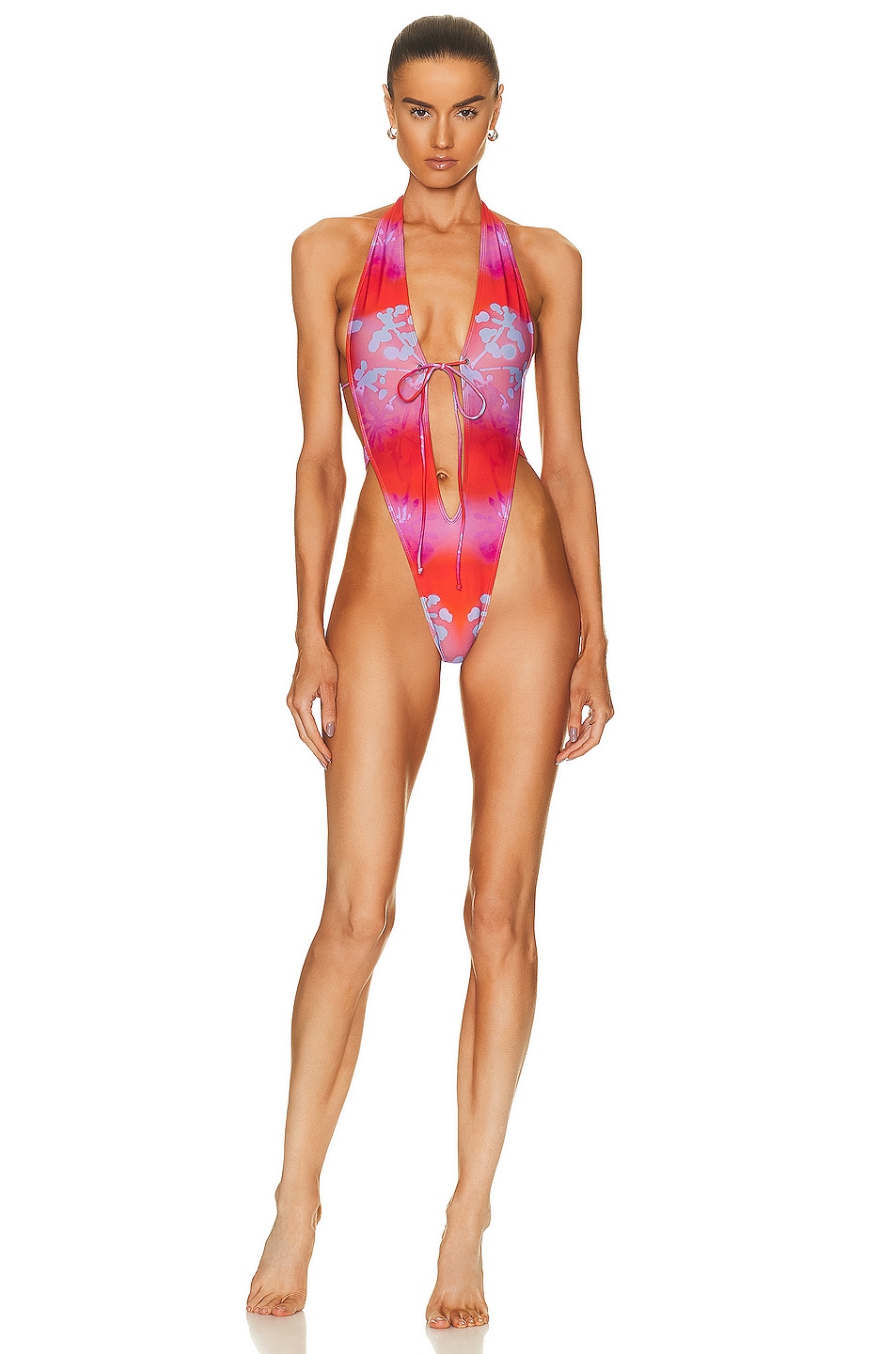 Image 1 of Miaou Veda One Piece Swimsuit in Rouge Mudd