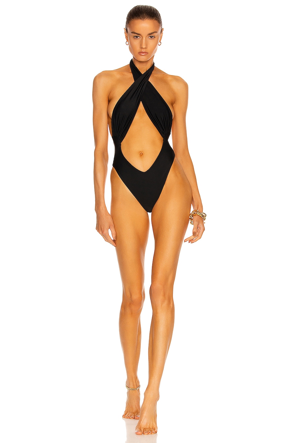Image 1 of Miaou Demi One Piece Swimsuit in Black