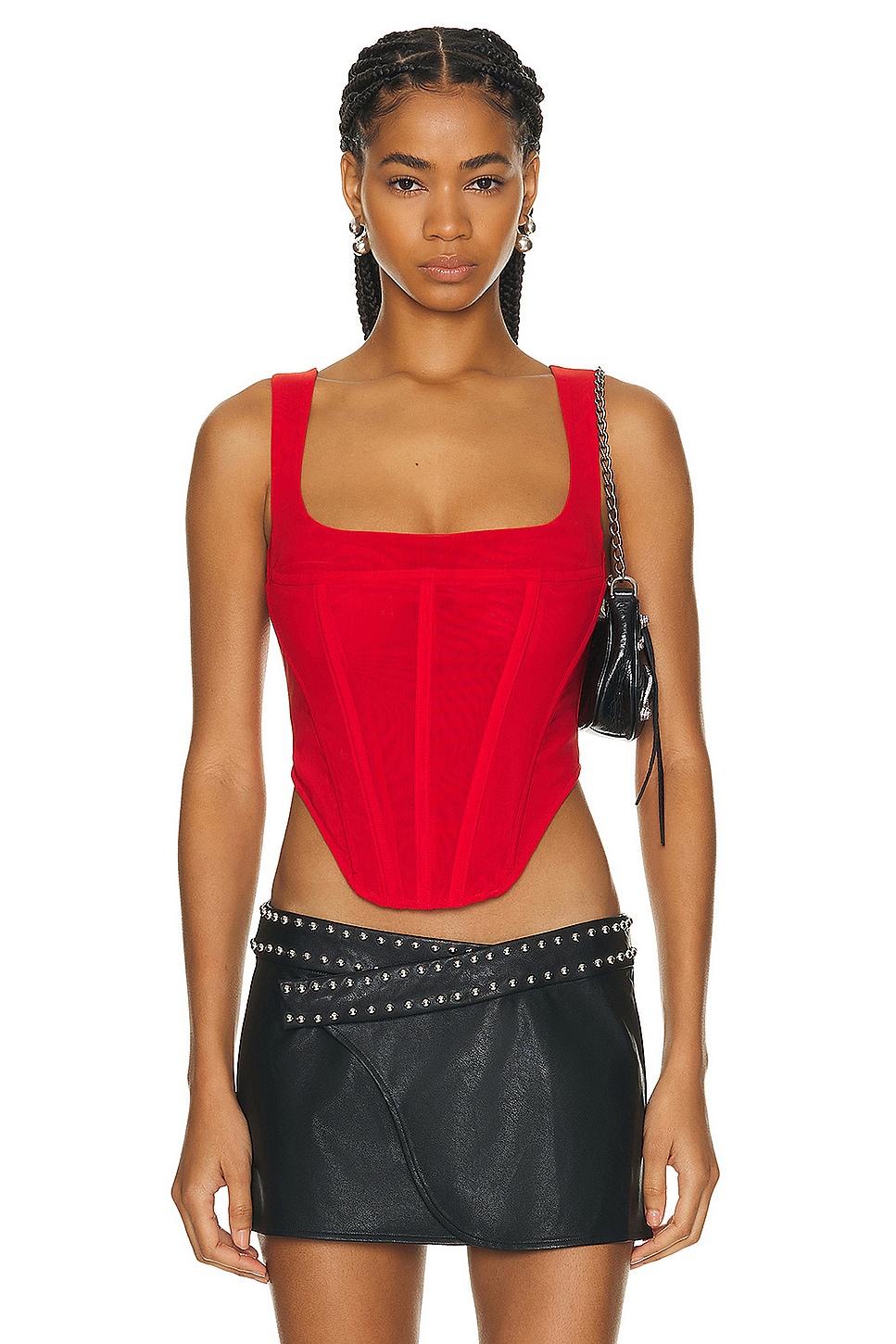 Image 1 of Miaou Campbell Corset in Scarlet