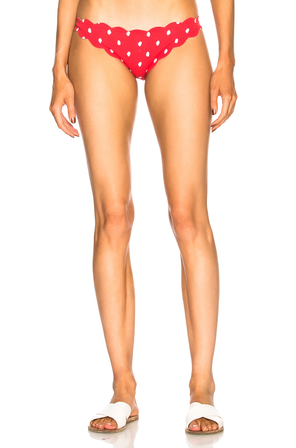 Image 1 of Marysia Swim Antibes Bikini Bottom in Red, Coconut & Pink