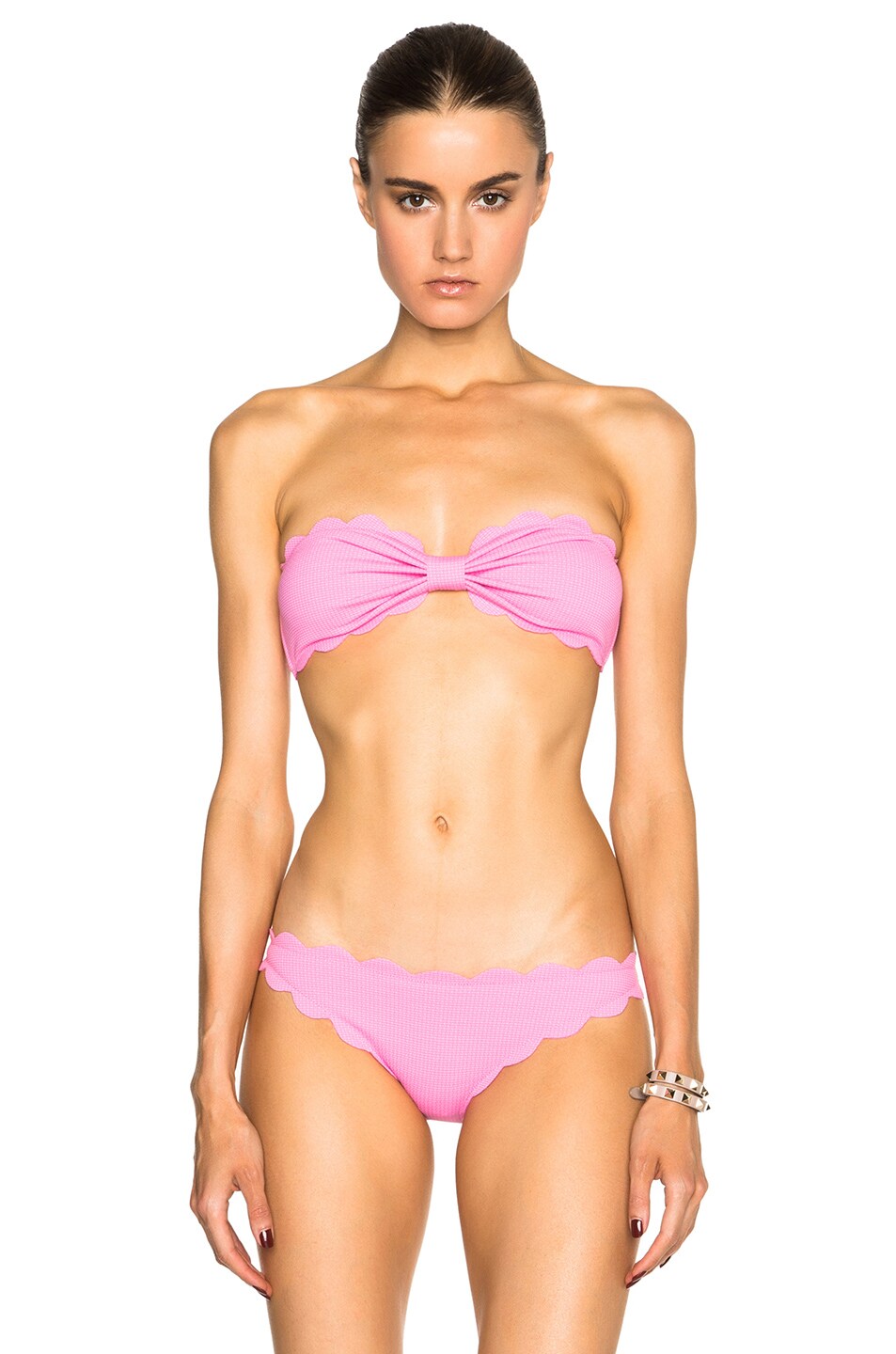 Image 1 of Marysia Swim Antibes Bikini Top in Flamingo Pink