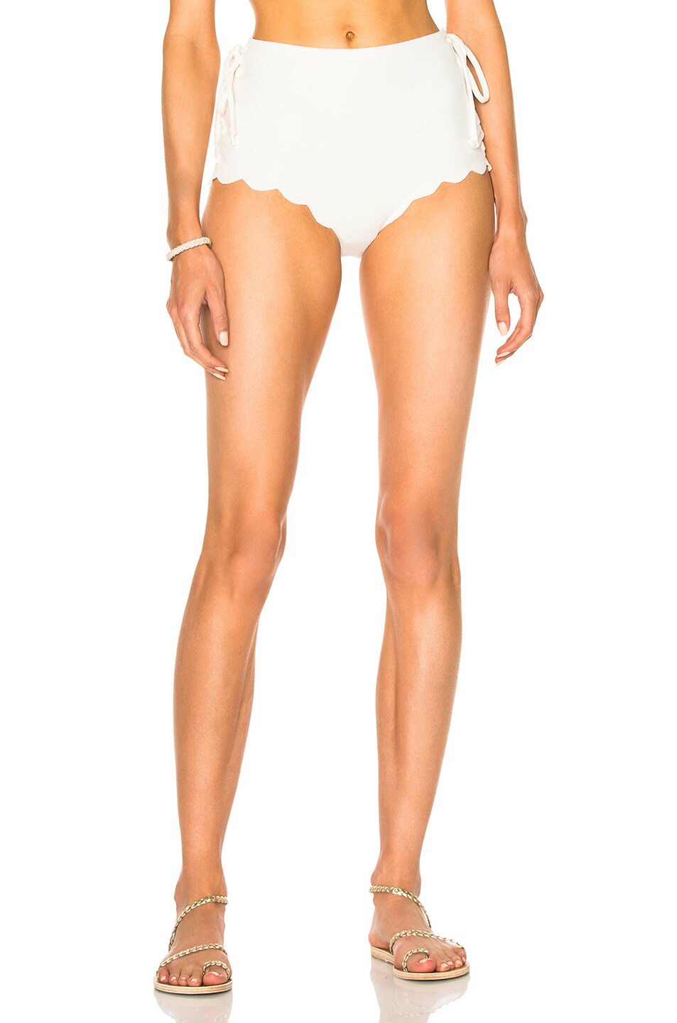 Image 1 of Marysia Swim Palm Springs Tie Bikini Bottom in Off White