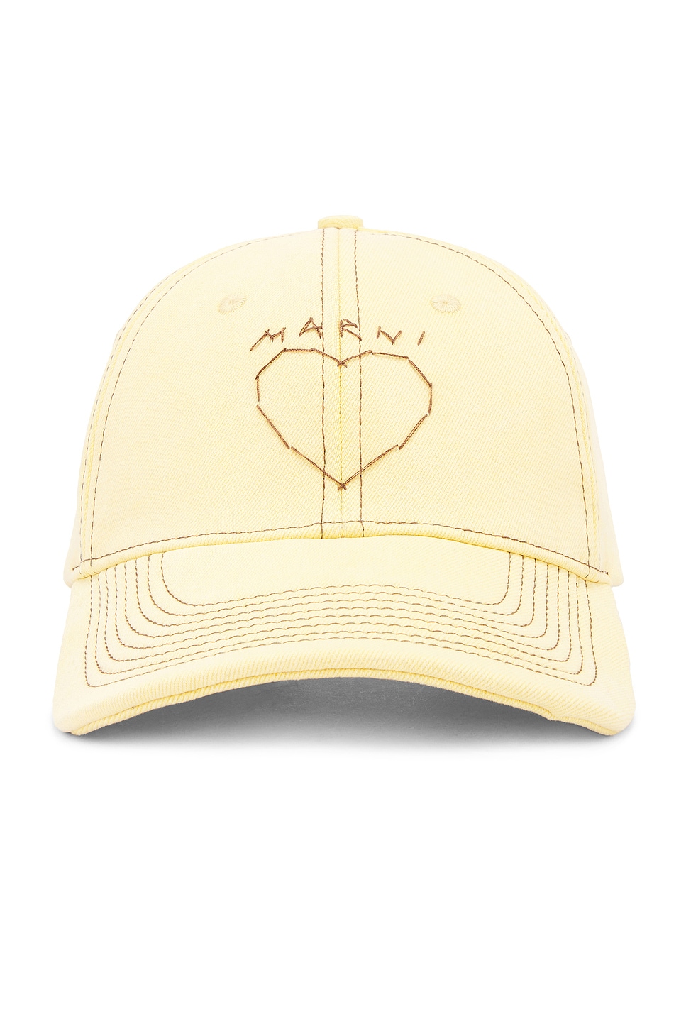 X Paloma Embroidered Baseball Hat in Yellow