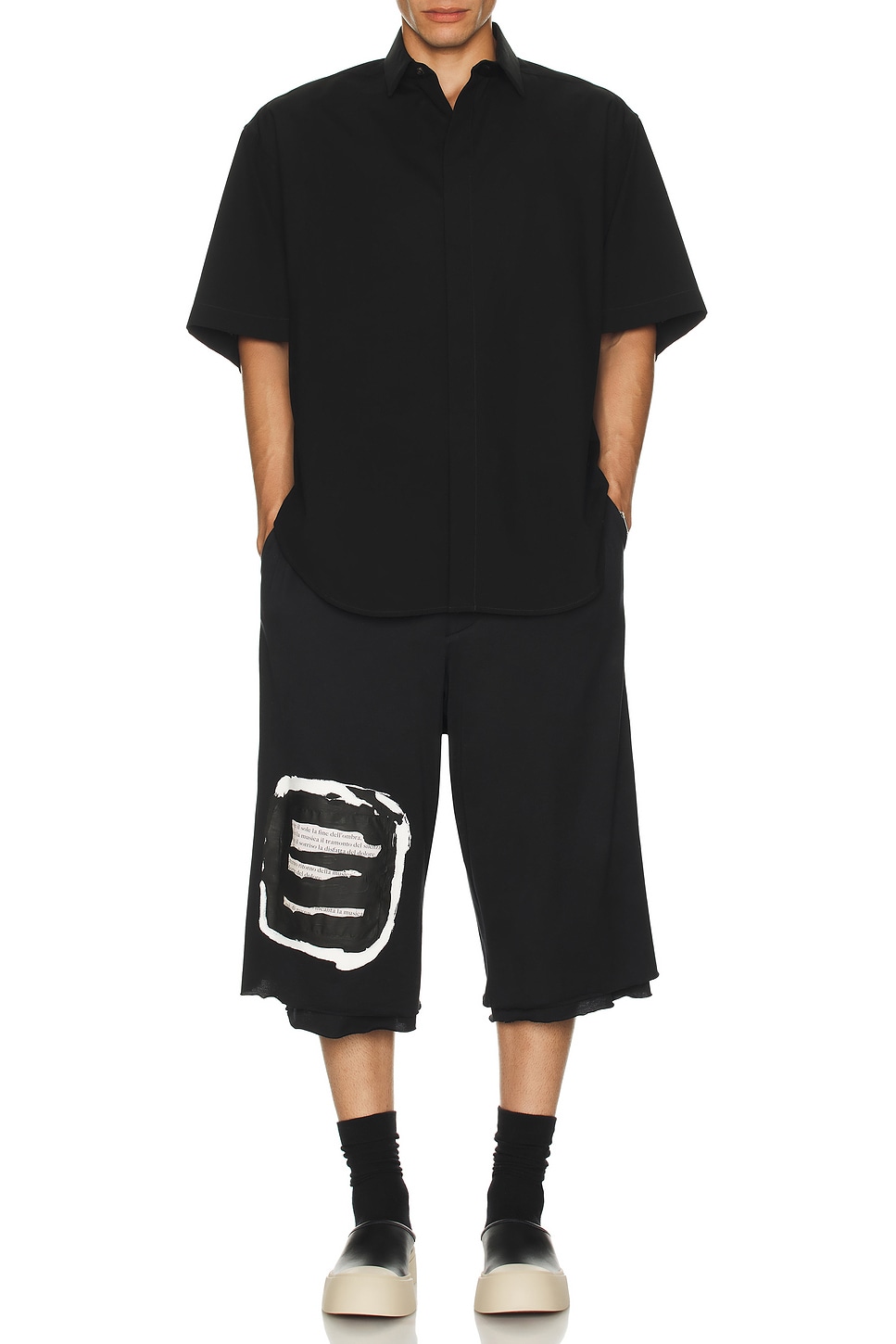 Image 1 of Marni Patch Shorts in Black