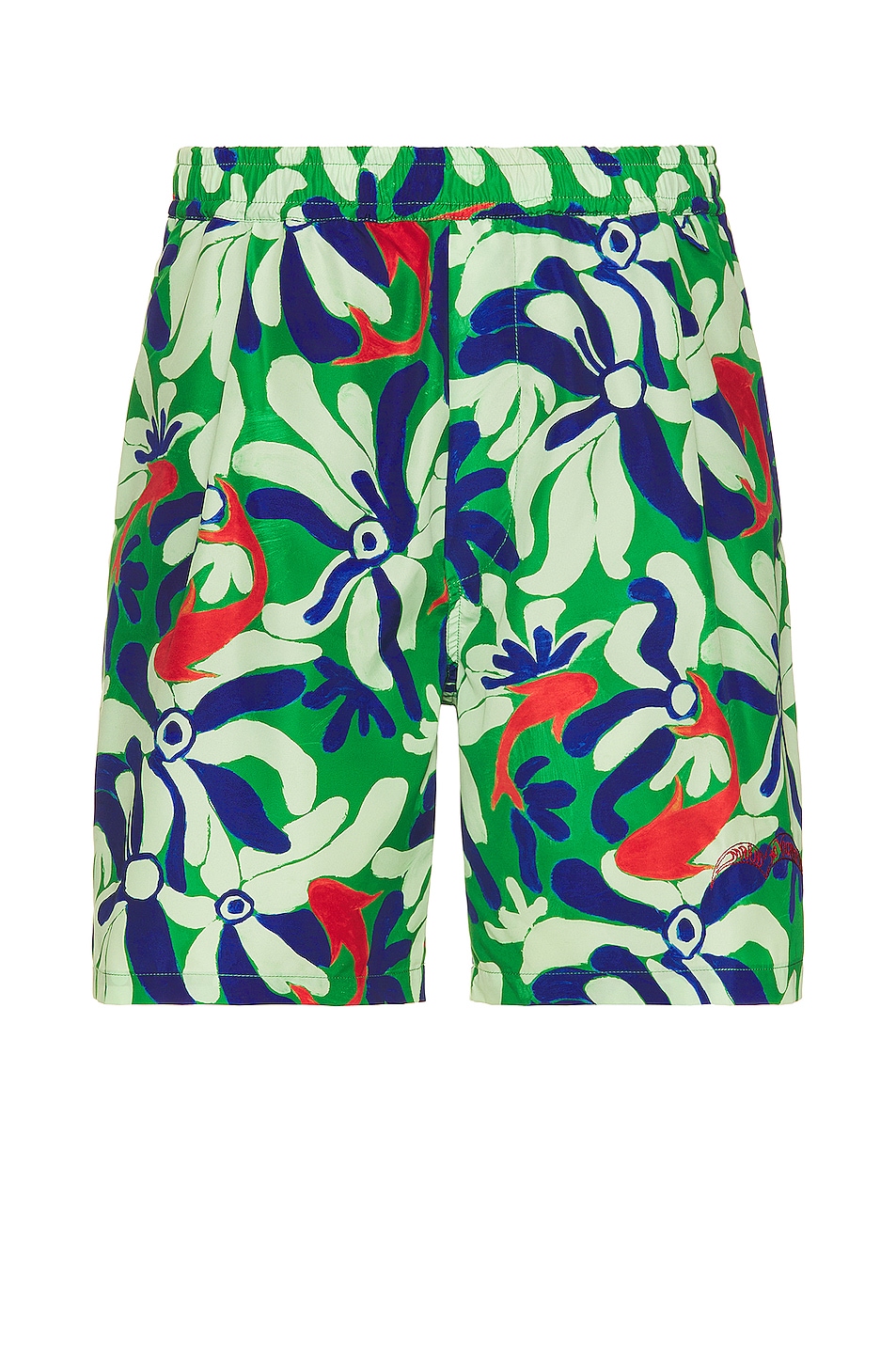 Image 1 of Marni X No Vacancy Inn Chippy Fishes Boxer Shorts In Fern Green in Fern Green