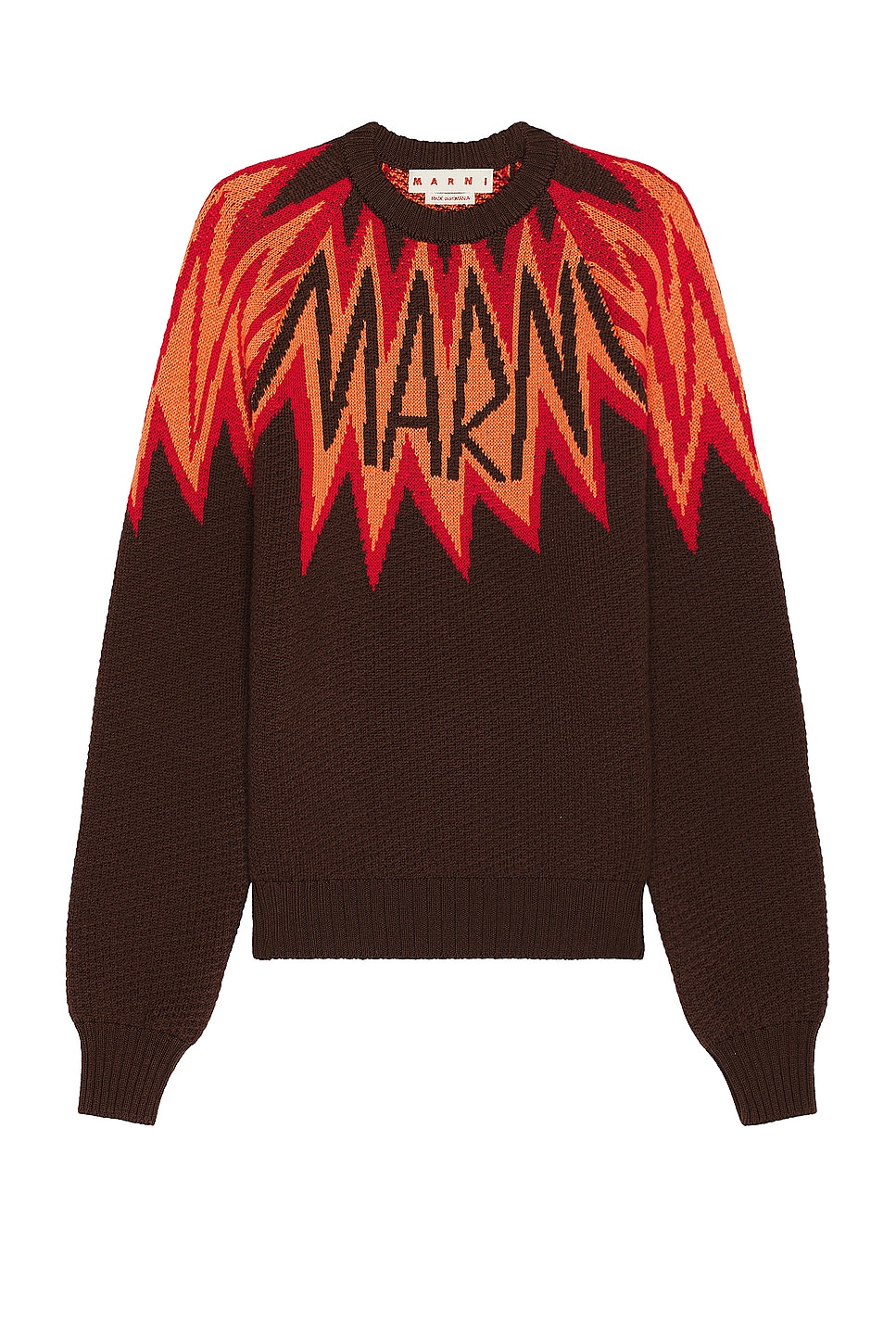 Image 1 of Marni Roundneck Sweater in Chestnut