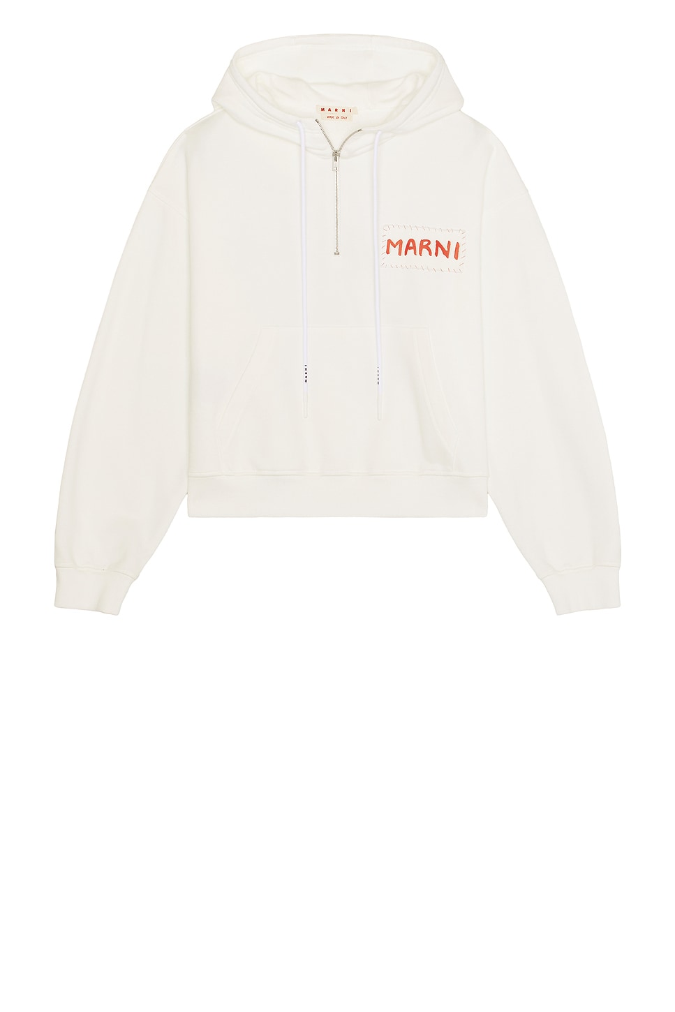 Quarter Zip Sweatshirt in White