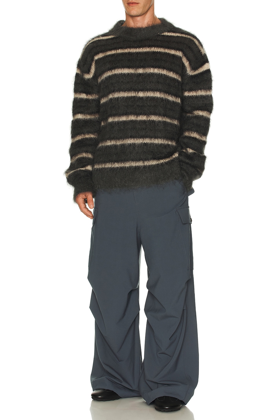 Image 1 of Marni Crew Neck Sweater in Dark Grey
