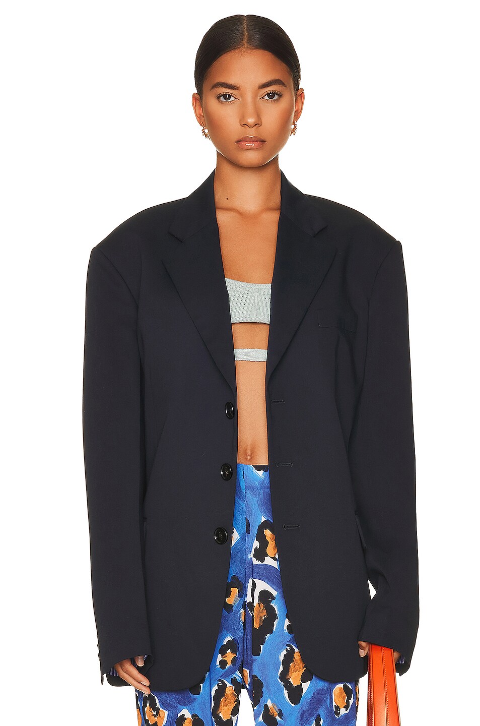 Image 1 of Marni Tailored Jacket in Blue Black
