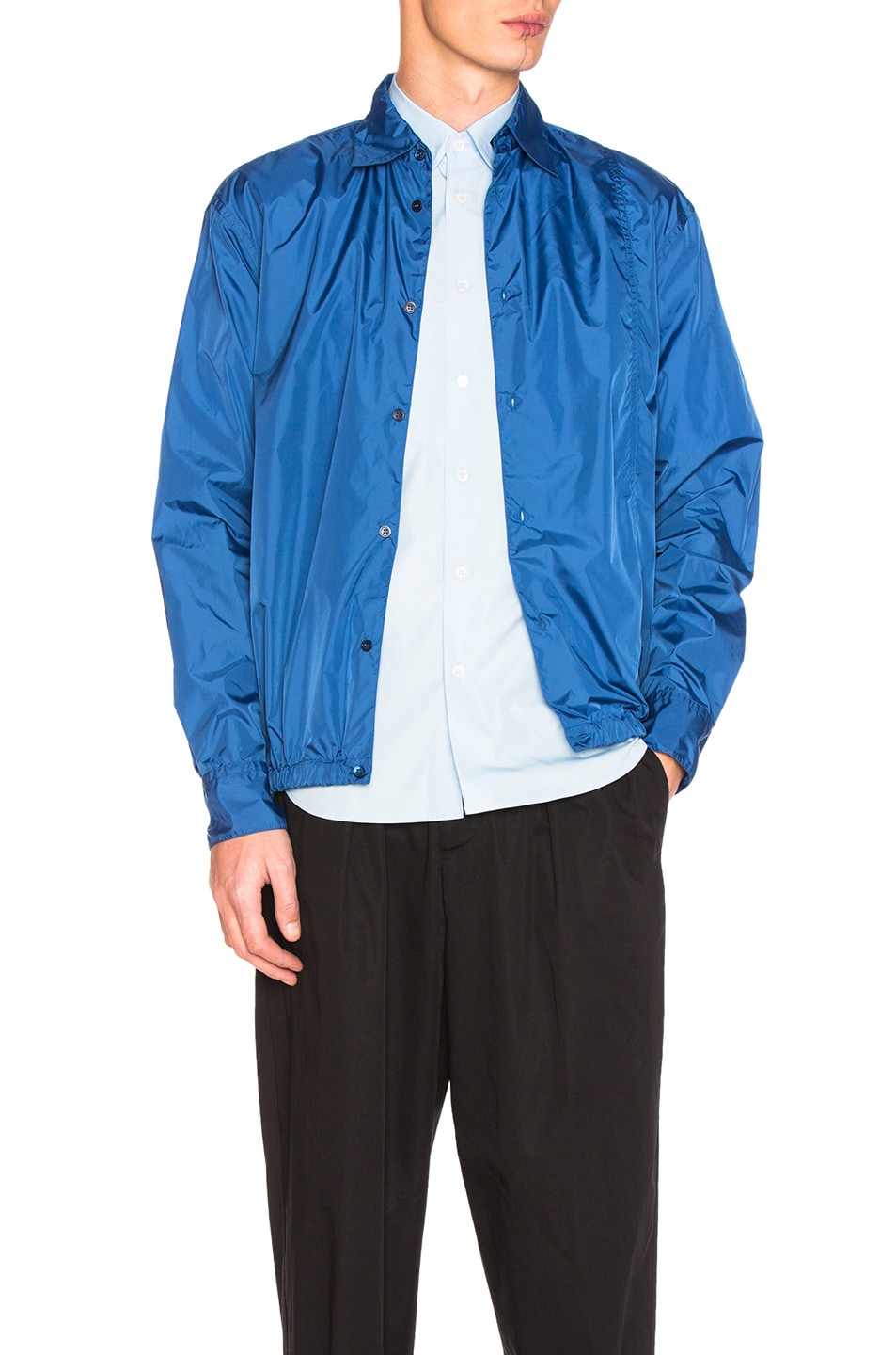 Image 1 of Marni Waterproof Nylon Jacket in Bluette